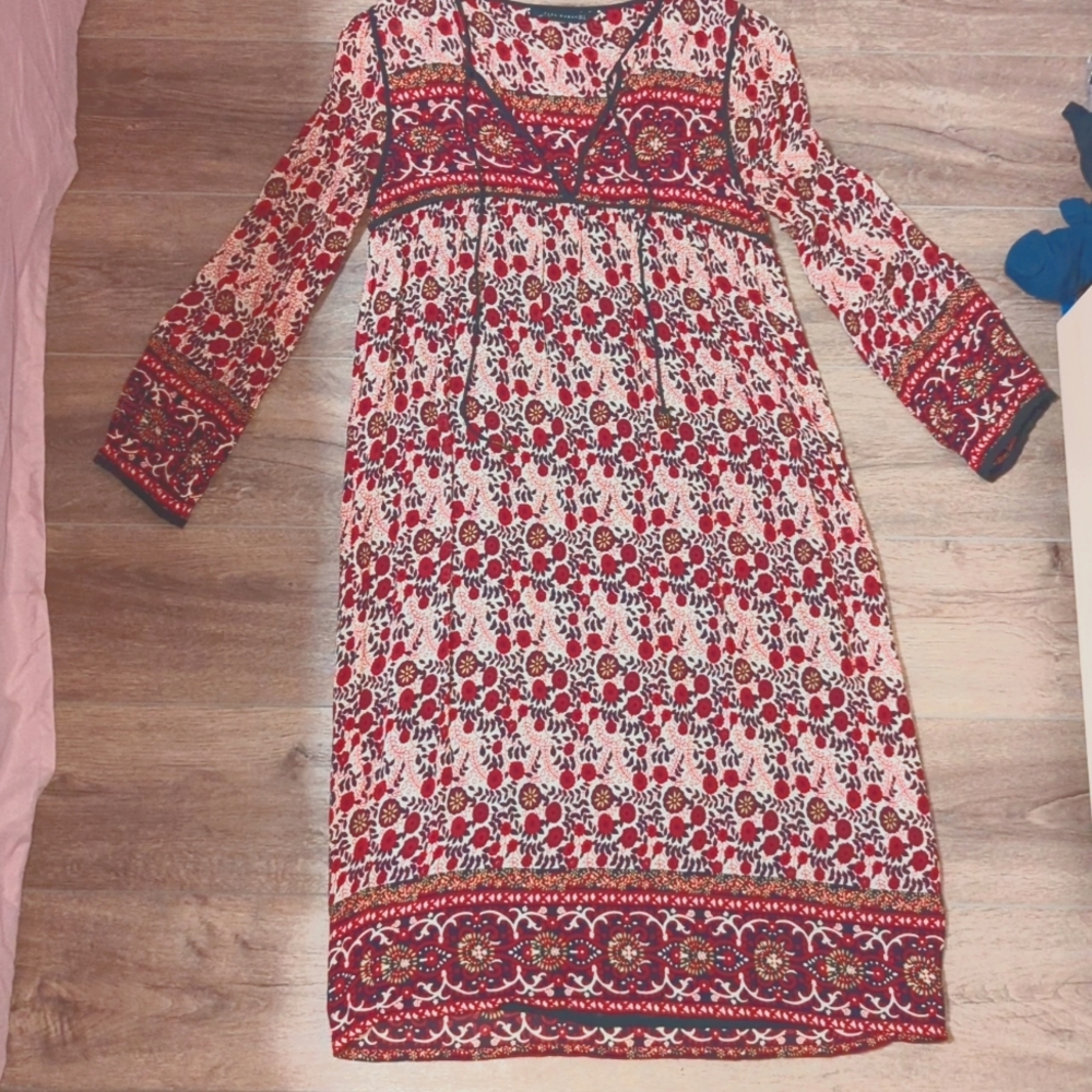 Zara long sleeve boho floral dress